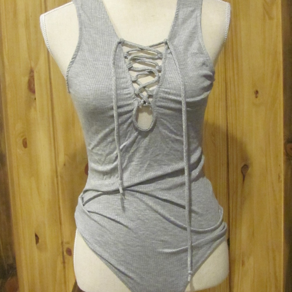 Lace Up BKE red Bodysuit